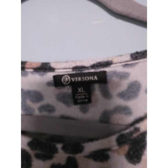 Versona Leopard Print Long Sleeve Top | Size XL - Picture 2 of 3